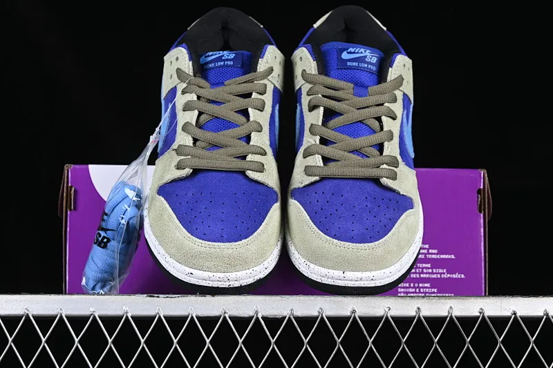 All categories Nk SB Dunk Series Nk SB Dunk Low low-top sneakers Nk SB Dunk Low Prm Khaki Blue SB smashed backboard fashion casual sneakers BQ6817-301